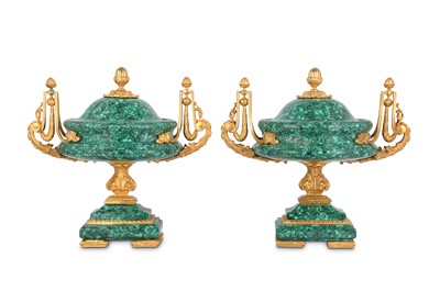 Lot 76 - A PAIR OF LOUIS XVI STYLE GILT BRONZE AND...