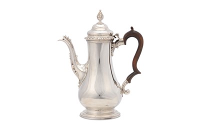 Lot 247 - A George III antique sterling silver coffee...