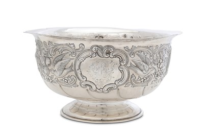 Lot 306 - A Victorian antique sterling silver punch bowl,...