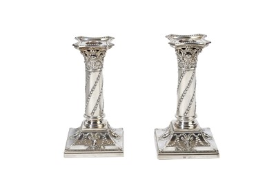 Lot 231a - A pair of Victorian antique sterling silver...