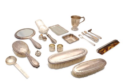 Lot 108 - A mixed group of antique silver items,...