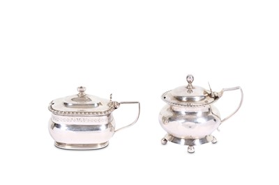 Lot 130 - Two George III antique sterling silver mustard...