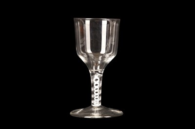 Lot 218 - AN OPAQUE TWIST GOBLET, circa 1760, the...