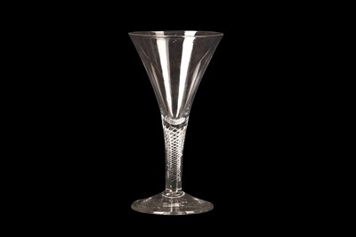 Lot 211 - AN AIR TWIST GOBLET, circa 1750, the generous...