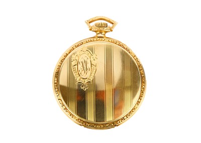 Lot 412 - ILLINOIS. A GOLD FILLED POCKET WATCH. Case...