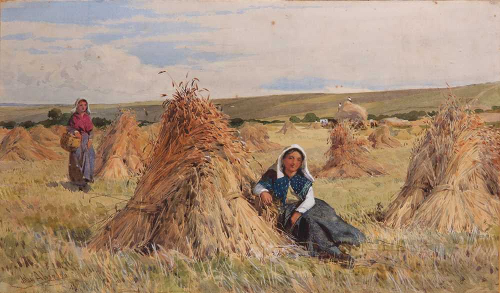 Lot 133 - JOHN ABSOLON (BRITISH 1815 - 1895) Cornfield...