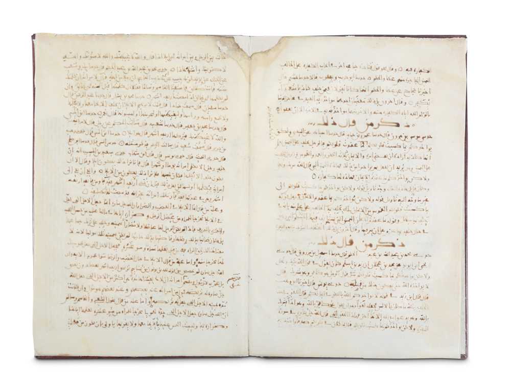 Lot 23 - A SECTION FROM AN ANDALUSIAN MANUSCRIPT ...
