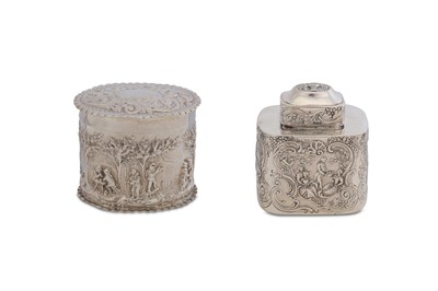 Lot 224 - two small silver tea caddies, including a...