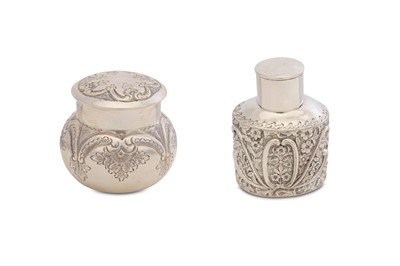 Lot 223 - Two antique sterling silver tea caddies,...