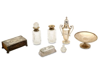 Lot 149 - A mixed group of antique silver items,...