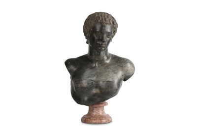 Lot 141 - AFTER THE ANTIQUE: A GREY-VEINED BLACK MARBLE...