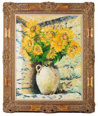 Lot 577 - William Foreman (British, b.1939) 'Sunflowers',...