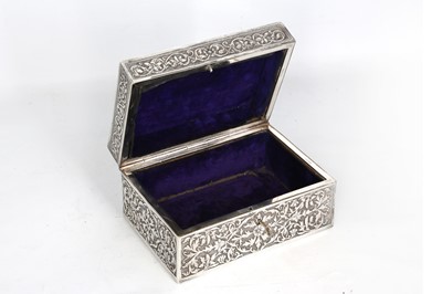 Lot 250 - A SILVER BOX Kutch, North West India, late...