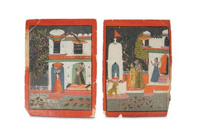 Lot 234 - TWO SCENES FROM PALACE LIFE Provincial school,...