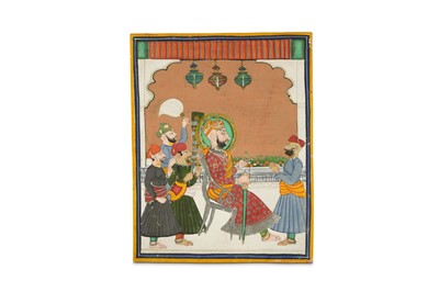 Lot 241 - A PORTRAIT OF A RULER North India, late 19th...