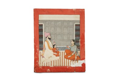 Lot 214 - A FAMILY SCENE Possibly Mewar, North India,...