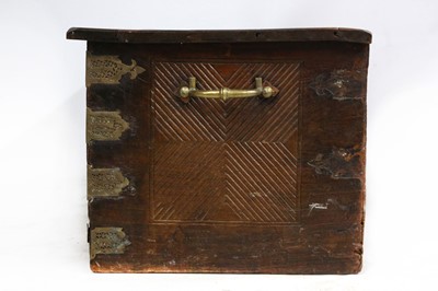 Lot 256 - A COLONIAL INDO-PORTUGUESE TRUNK Possibly...