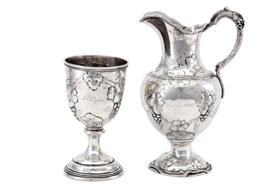 Lot 185 - An American silver jug and goblet, New York...