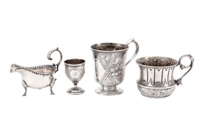 Lot 187 - A late 19th century American silver mug, by...