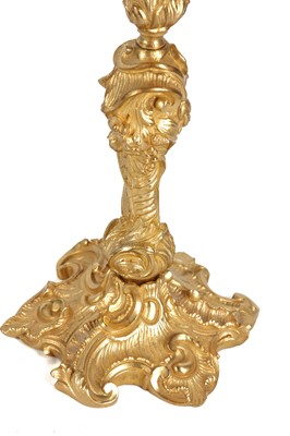 Lot 29 - A PAIR OF LATE 19TH CENTURY FRENCH GILT BRONZE...