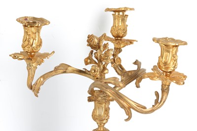 Lot 18 - A PAIR OF LATE 19TH CENTURY FRENCH GILT BRONZE...