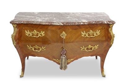 Lot 66 - A 19TH CENTURY FRENCH KINGWOOD, GILT BRONZE...