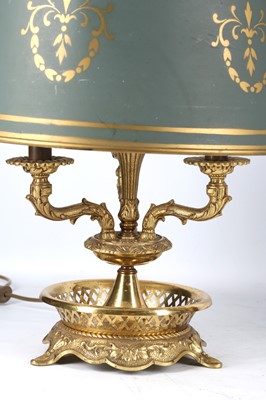 Lot 34 - TWO FRENCH LOUIS XVI STYLE GILT BRASS AND TOLE...