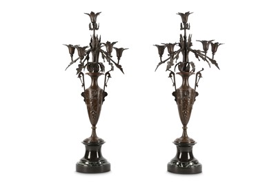 Lot 42 - A PAIR OF LATE 19TH CENTURY FRENCH BRONZE...