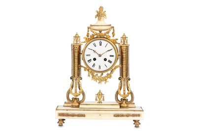 Lot 221 - A 19TH CENTURY FRENCH GILT BRONZE AND WHITE...