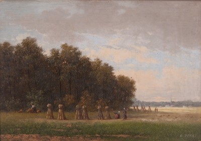Lot 273 - M.DONAT (FRENCH fl.1840-180) Harvest Scene...