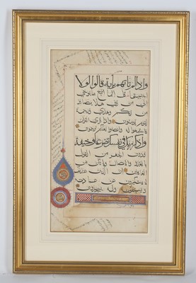 Lot 49 - TWO LOOSE MONUMENTAL INDIAN QUR'ANIC FOLIOS ...