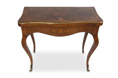 Lot 45 - A LATE 19TH CENTURY FRENCH ROSEWOOD, MARQUETRY...