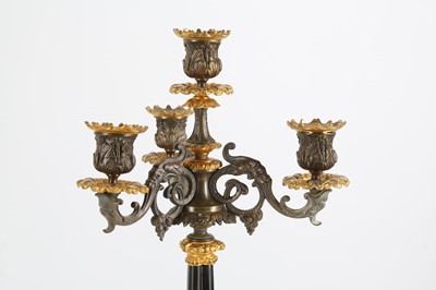 Lot 47 - A PAIR OF LATE 19TH CENTURY GILT AND PATINATED...