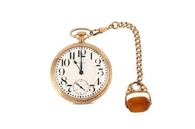 Lot 411 - WALTHAM. A 10K GOLD FILLED POCKET WATCH. Date:...