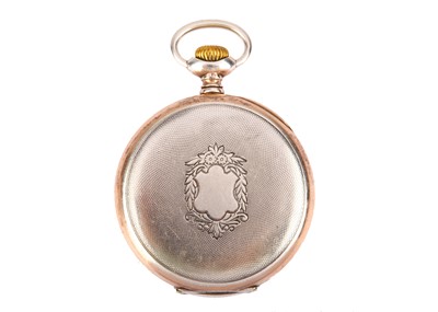 Lot 418 - ZENITH. A SILVER GRAND PRIX POCKET WATCH. ...