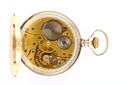 Lot 418 - ZENITH. A SILVER GRAND PRIX POCKET WATCH. ...