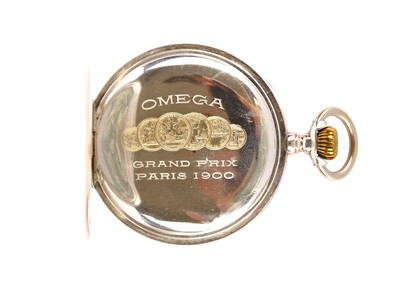 Lot 417 - OMEGA. A SILVER GRAND PRIX POCKET WATCH.  Date:...