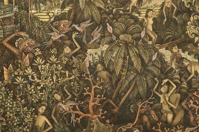 Lot 246 - A GROTESQUE NIGHT SCENE WITH MONSTERS  Batuan...