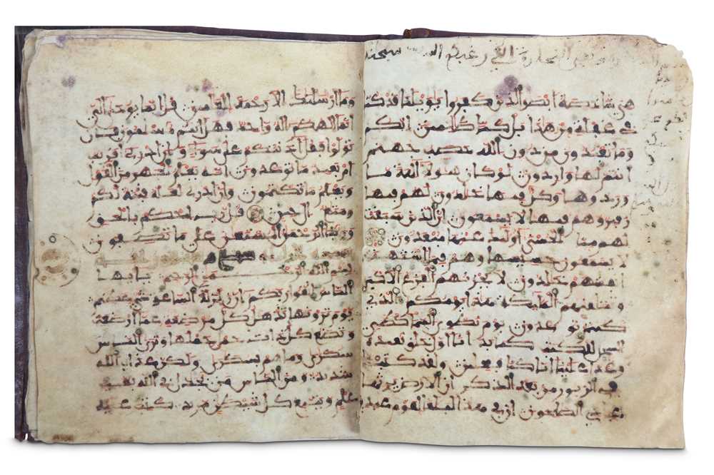 Lot 27 - TWO MAGHRIBI QUR'ANIC JUZ' Possibly Morocco or...