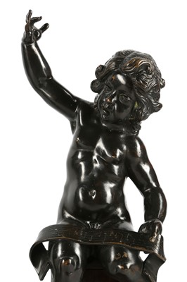 Lot 146 - A PAIR OF BRONZE PUTTI IN THE MANNER OF...