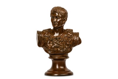 Lot 281 - A LATE 19TH CENTURY BRONZE BUST OF CAESAR...