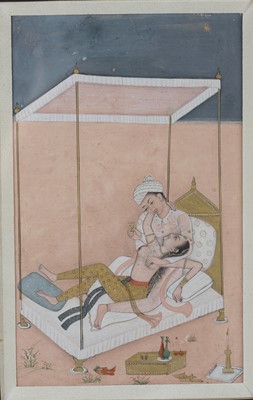 Lot 242 - TWO LOVERS  India, late 19th century  Opaque...