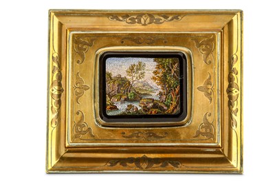 Lot 279 - A FINE 19TH CENTURY ITALIAN MICROMOSAIC OF A...