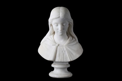 Lot 130 - A 19TH CENTURY ITALIAN CARVED CARRARA MARBLE...