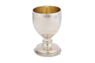 Lot 320 - A George III antique sterling silver goblet,...
