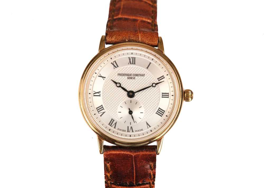 Lot 328 - FREDERIQUE CONSTANT. A LADIES QUARTZ...