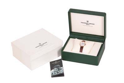 Lot 328 - FREDERIQUE CONSTANT. A LADIES QUARTZ...