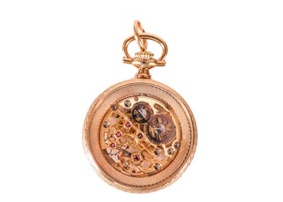 Lot 401 - TISSOT PENDENT SKELETON POCKET WATCH. Maker:...