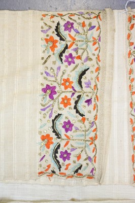Lot 102 - * A GROUP OF SIX OTTOMAN EMBROIDERED TOWELS  ...