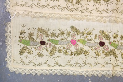 Lot 102 - * A GROUP OF SIX OTTOMAN EMBROIDERED TOWELS  ...